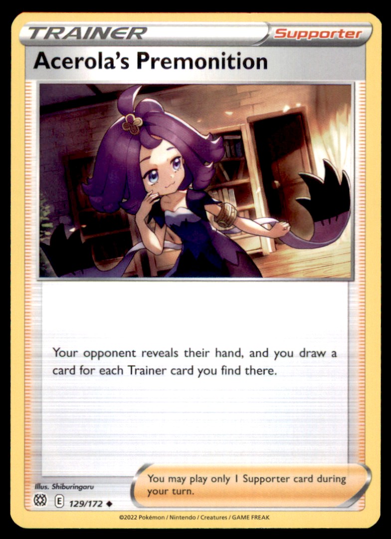 2022 Sword & Shield - Brilliant Stars Acerola's Premonition #129 on Kronozio 2022 Sword & Shield - Brilliant Stars Acerola's Premonition #129 on Kronozio
