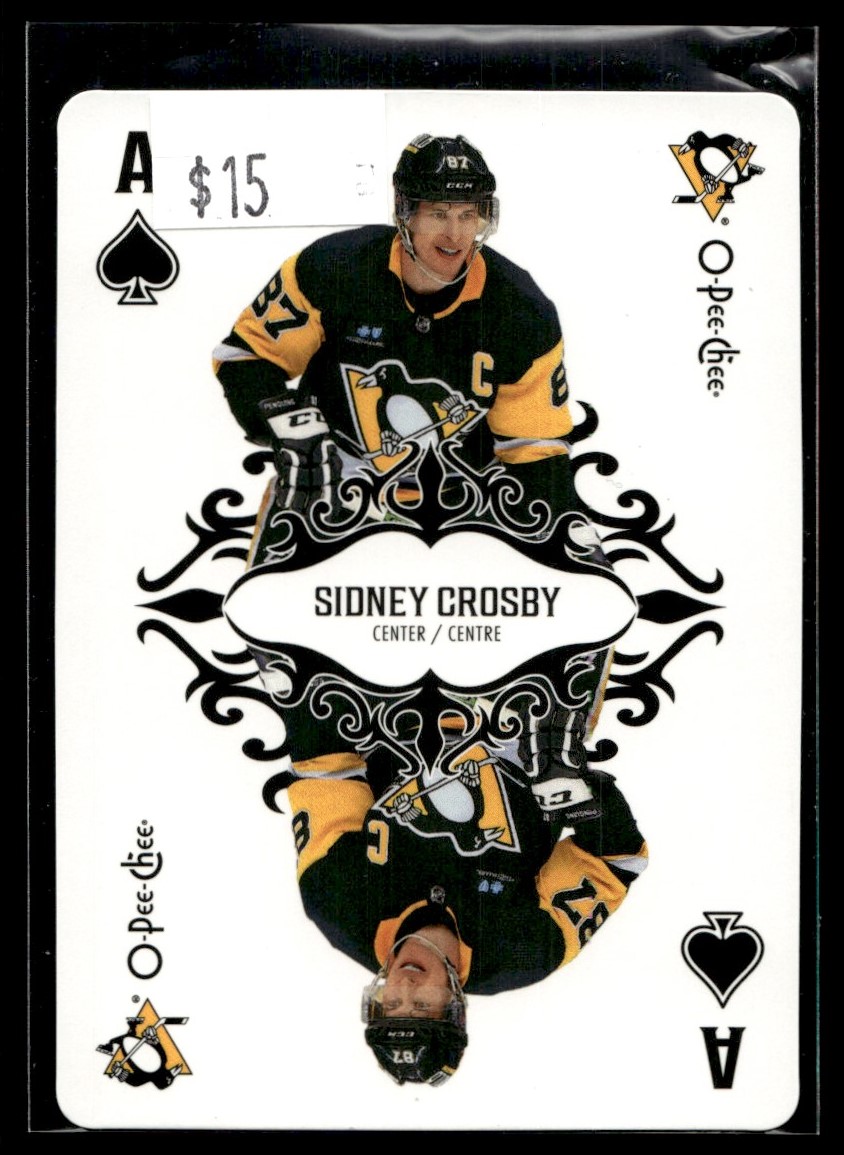 2023-24 OPC O-Pee-Chee Playing Cards Ace Spade Sidney Crosby