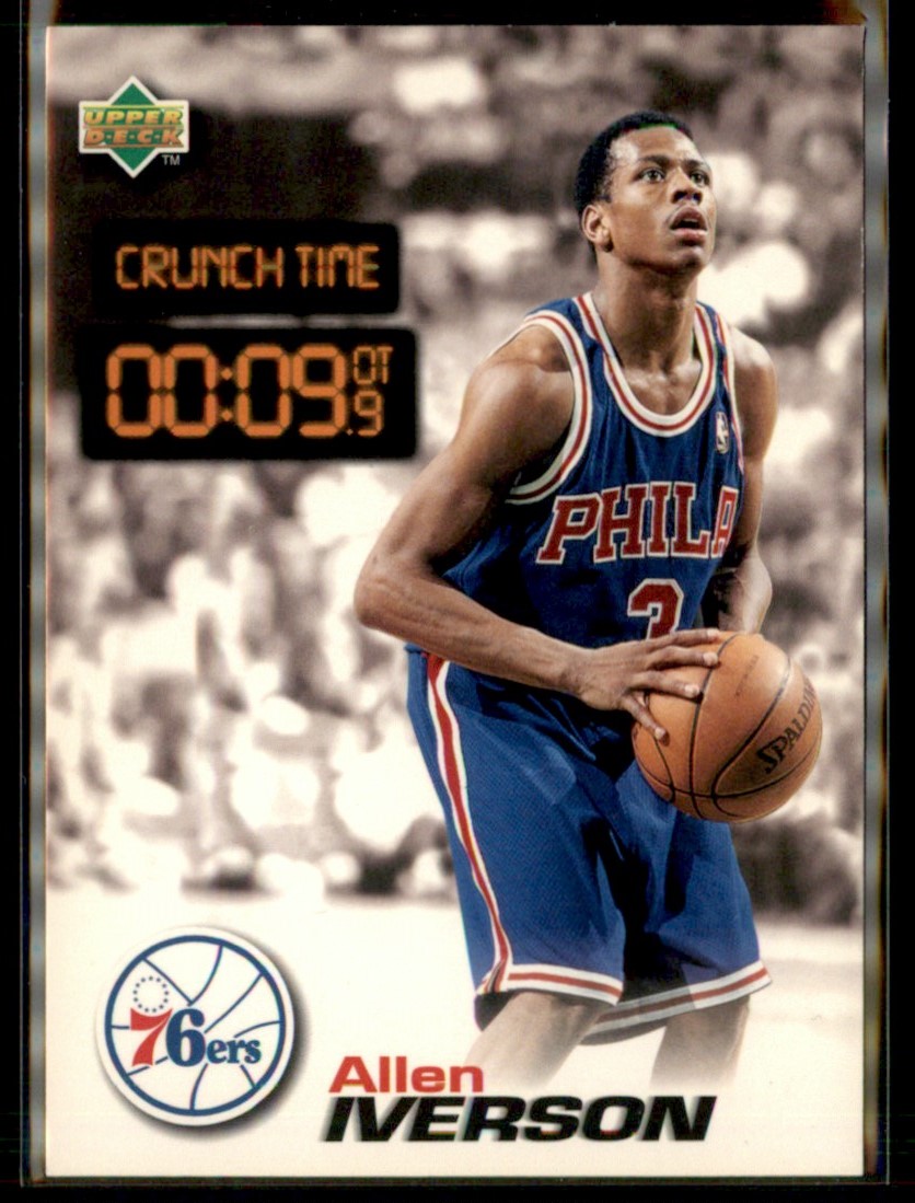 1996-97 Upper Deck Nestle Slam Dunk Crunch Time Allen Iverson #CT33 on  Kronozio, image size:836x1099