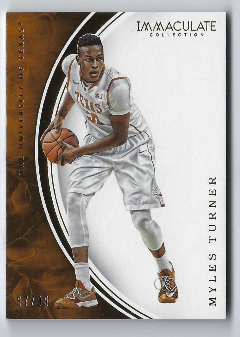 2016-17 Immaculate Collection Collegiate Myles Turner #35 card front image