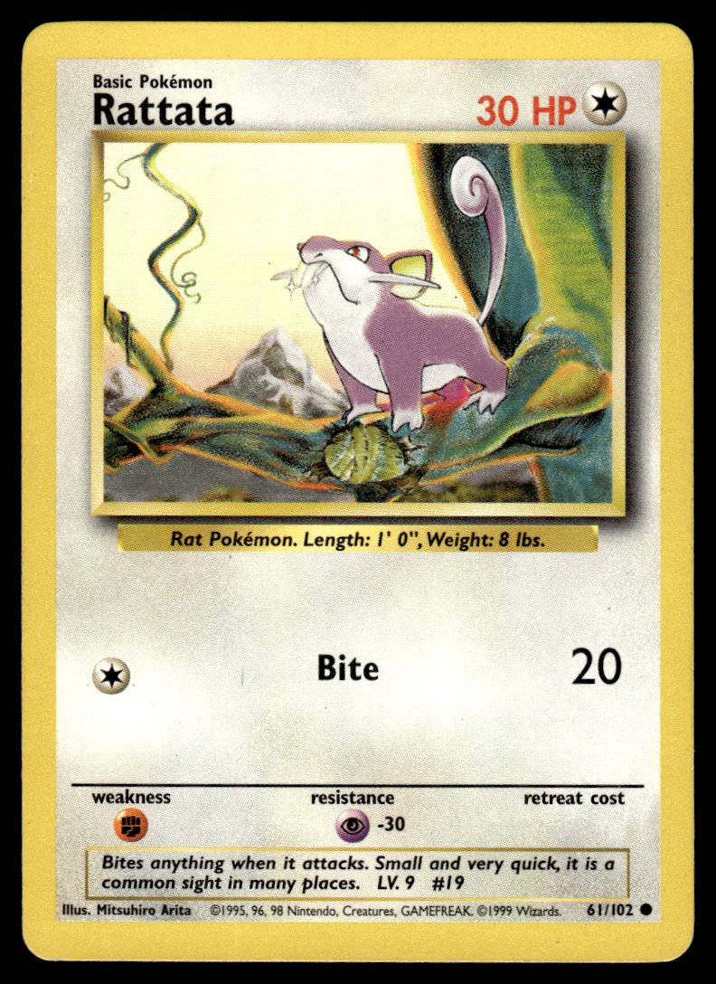 1995 rattata pokemon card 1st Edition Rattata 66/82 - Team Rocket - Pokemon Card