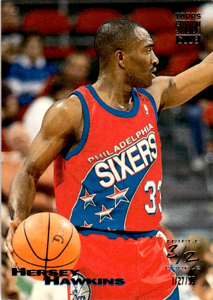 1993-94 Stadium Club Basketball Card Hersey Hawkins Philadelphia