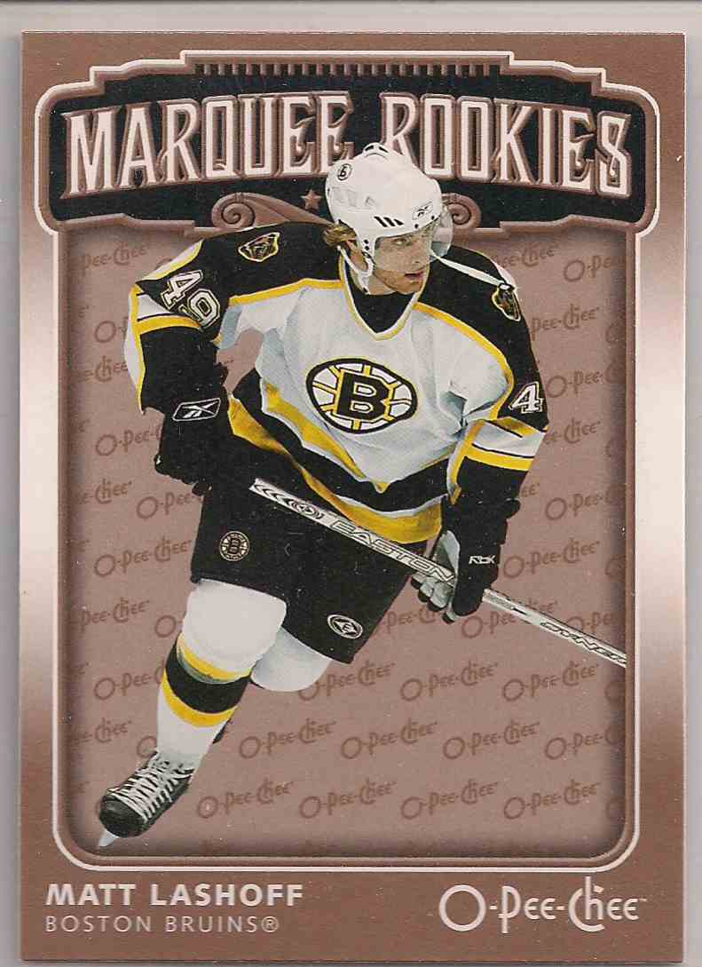 2006-07 O-Pee-Chee Marquee Rookies Matt Lashoff #573
