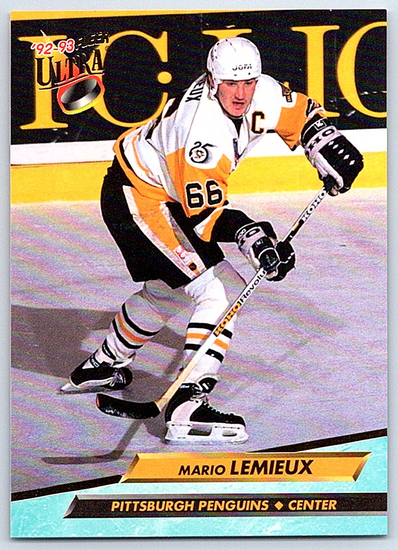 1992-93 Ultra Mario Lemieux #165 card front image