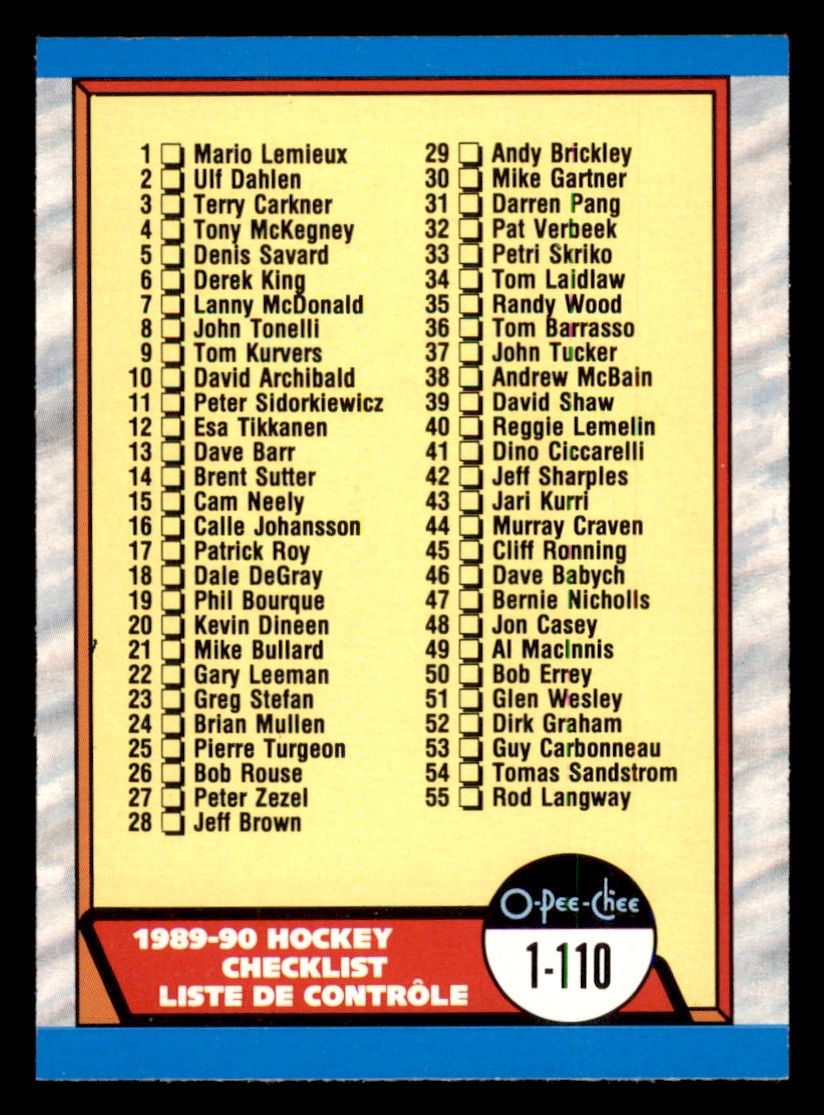 1989-90 O-Pee-Chee Hockey #1-200 - SIE WÄHLEN AUS - Komplettieren Sie Ihr Set - Bild 198 von 201