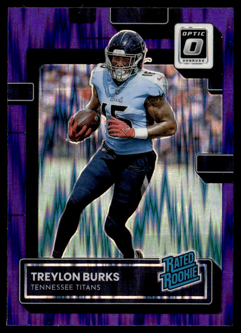 2022 Donruss Optic Rated Rookie Purple Shock Treylon Burks #212