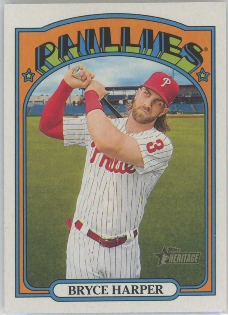 2021 Topps Heritage Bryce Harper #13 card front image