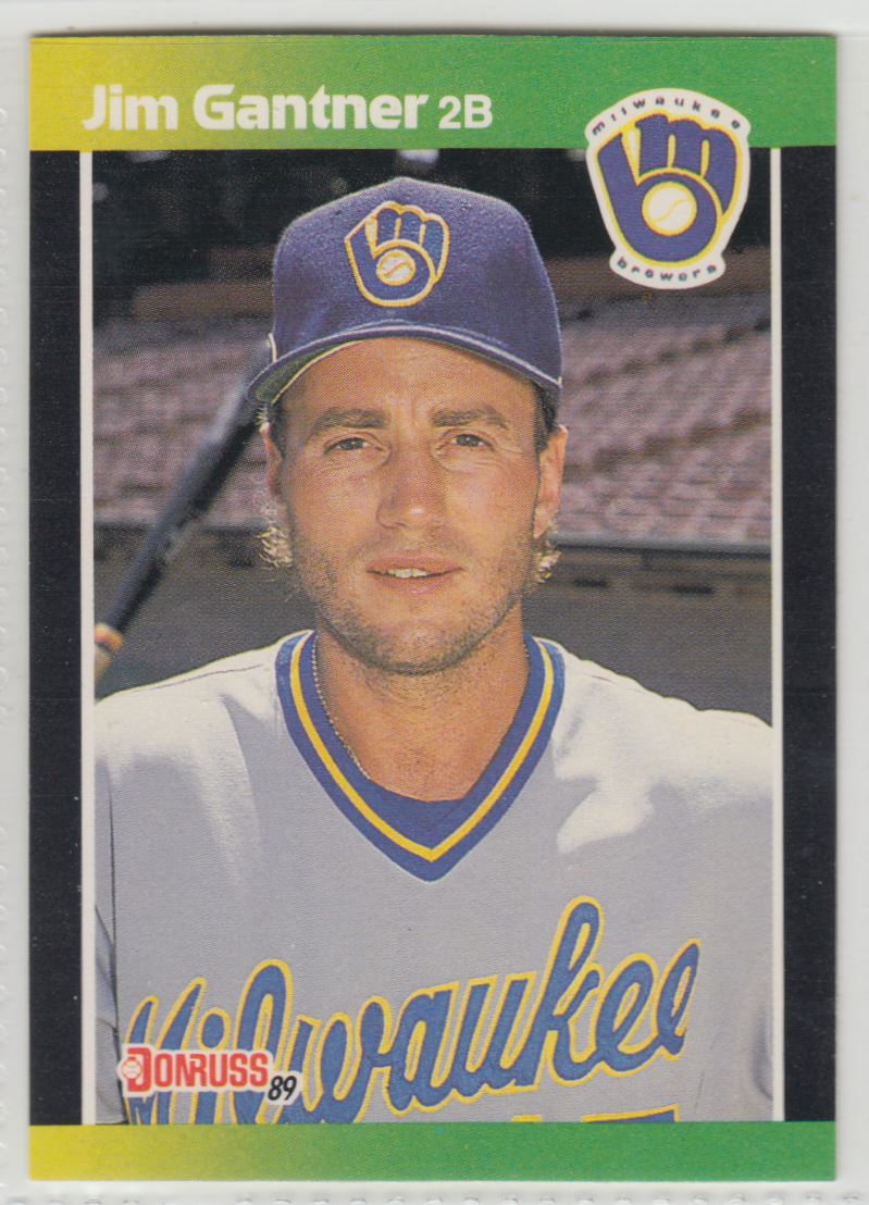 1989 Donruss Baseball's Best Jim Gantner #295 card front image