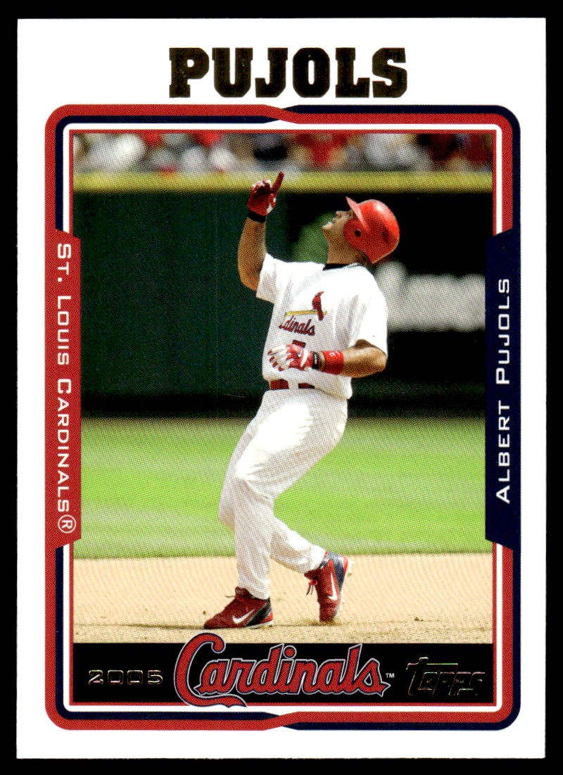 2005 Topps Baseball Card Albert Pujols St. Louis Cardinals #100 | eBay