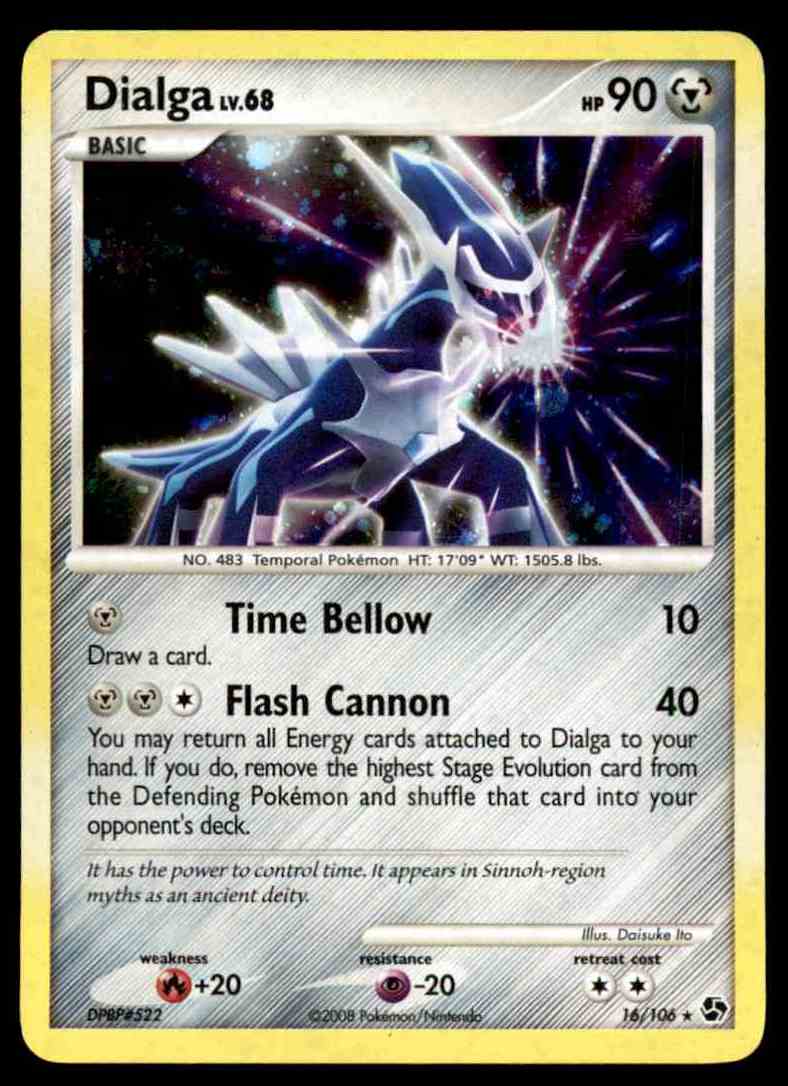 2008 Pokemon Card Great Encounters Dialga Near Mint 16