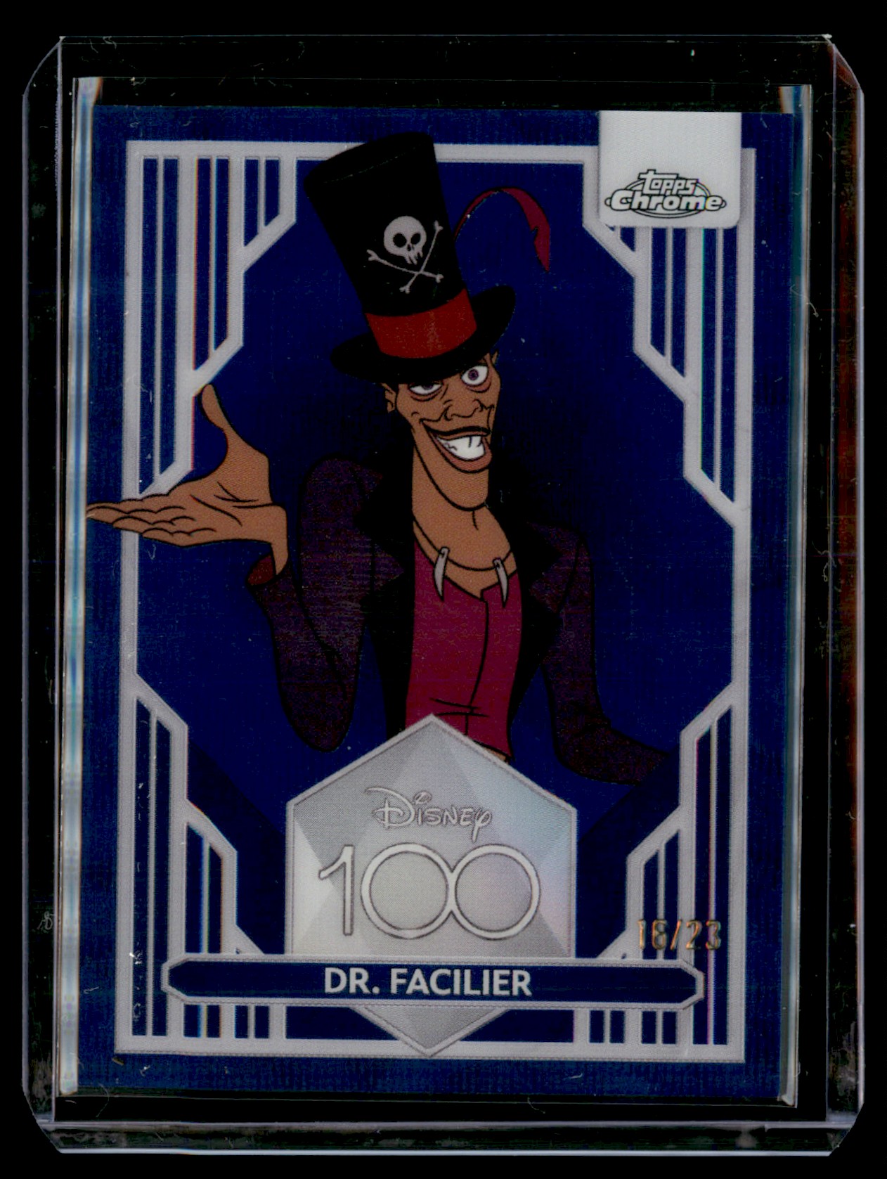 2023 topps disney chrome 100 dr. facilier blue wave #70 card front image