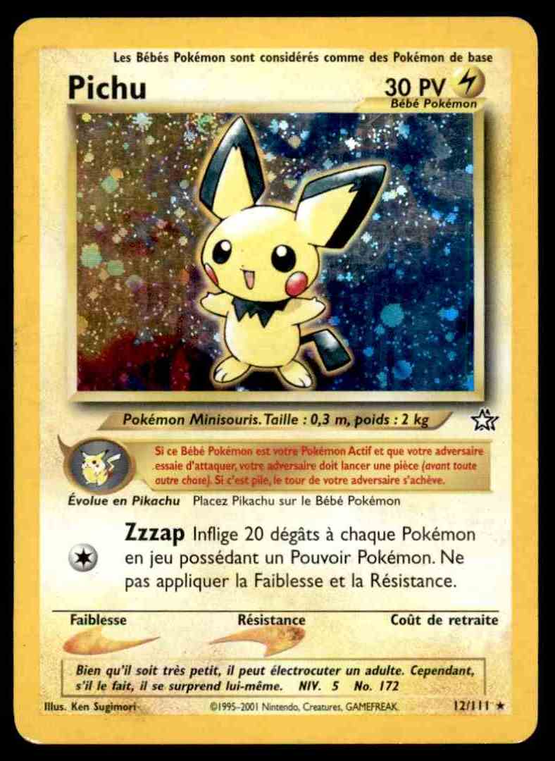 2001 Pokemon Card Neo Genesis Italian Pichu 30 Pv Exc 12