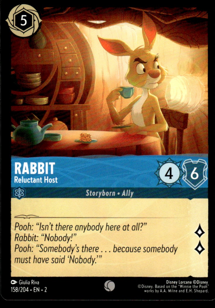 その他 Disney Lorcana Rise of the Floodborn 2023 Disney Lorcana - Rise of the Floodborn Rabbit - Reluctant