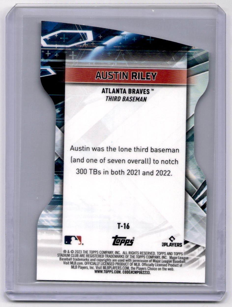 2023 Stadium Club Triumvirates Austin Riley #T-16 card back image