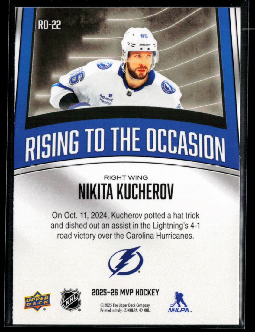 2025-26 Upper Deck MVP Rising to the Occasion #RO-22 Nikita