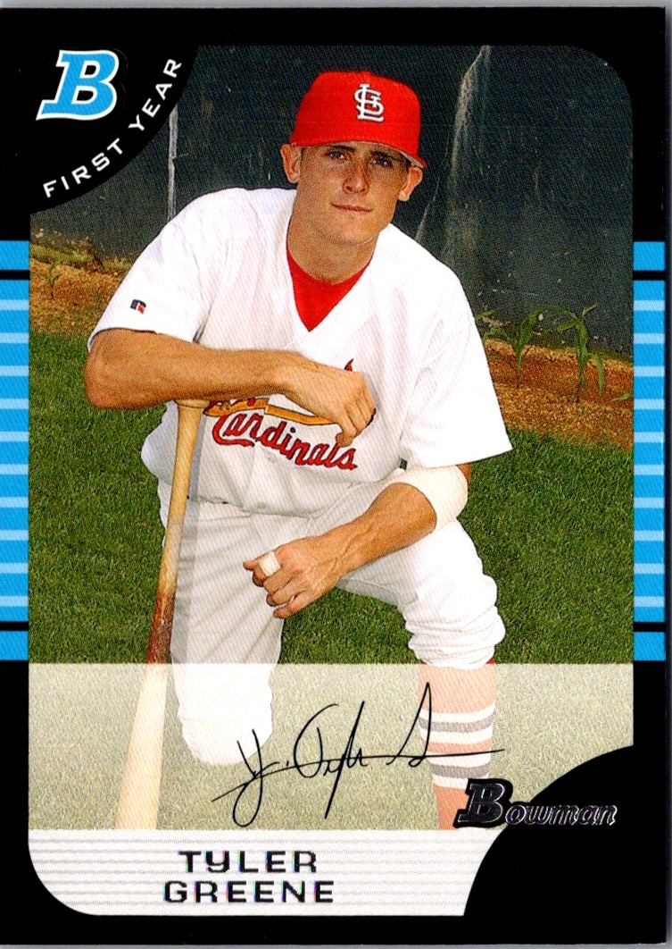 2005 Bowman Chrome Draft Picks & Prospects Tyler Greene #BDP34 card front image