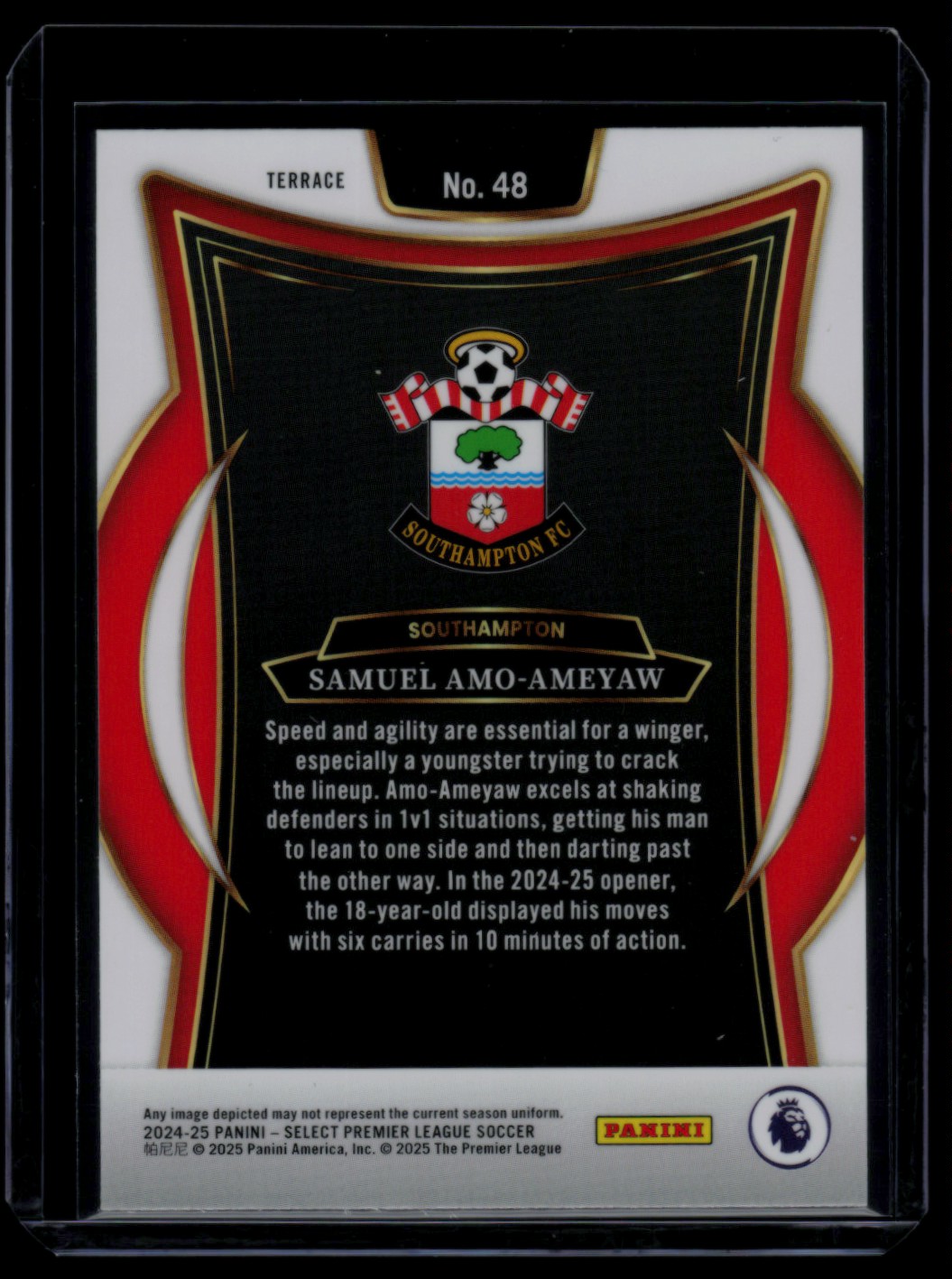 2024 Select Premier League Terrace SAMUEL AMO-AMEYAW #48 card back image