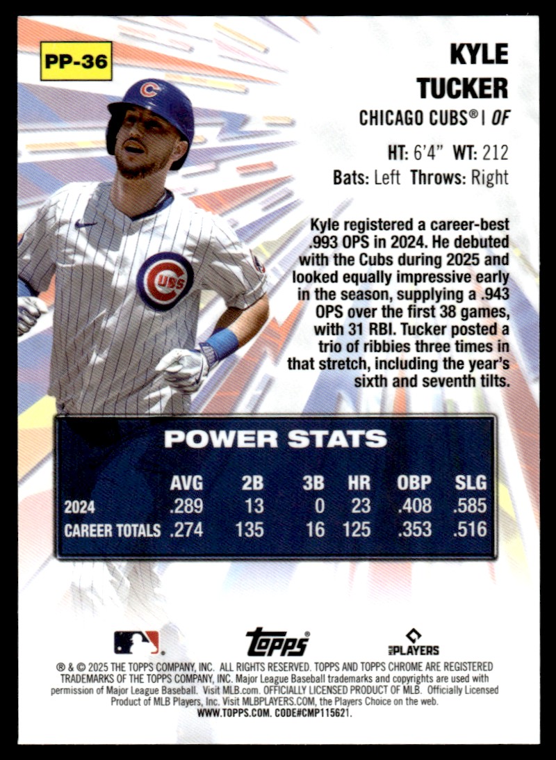 2025 Topps Chrome Update Power Players Kyle Tucker #PP-36 | eBay
