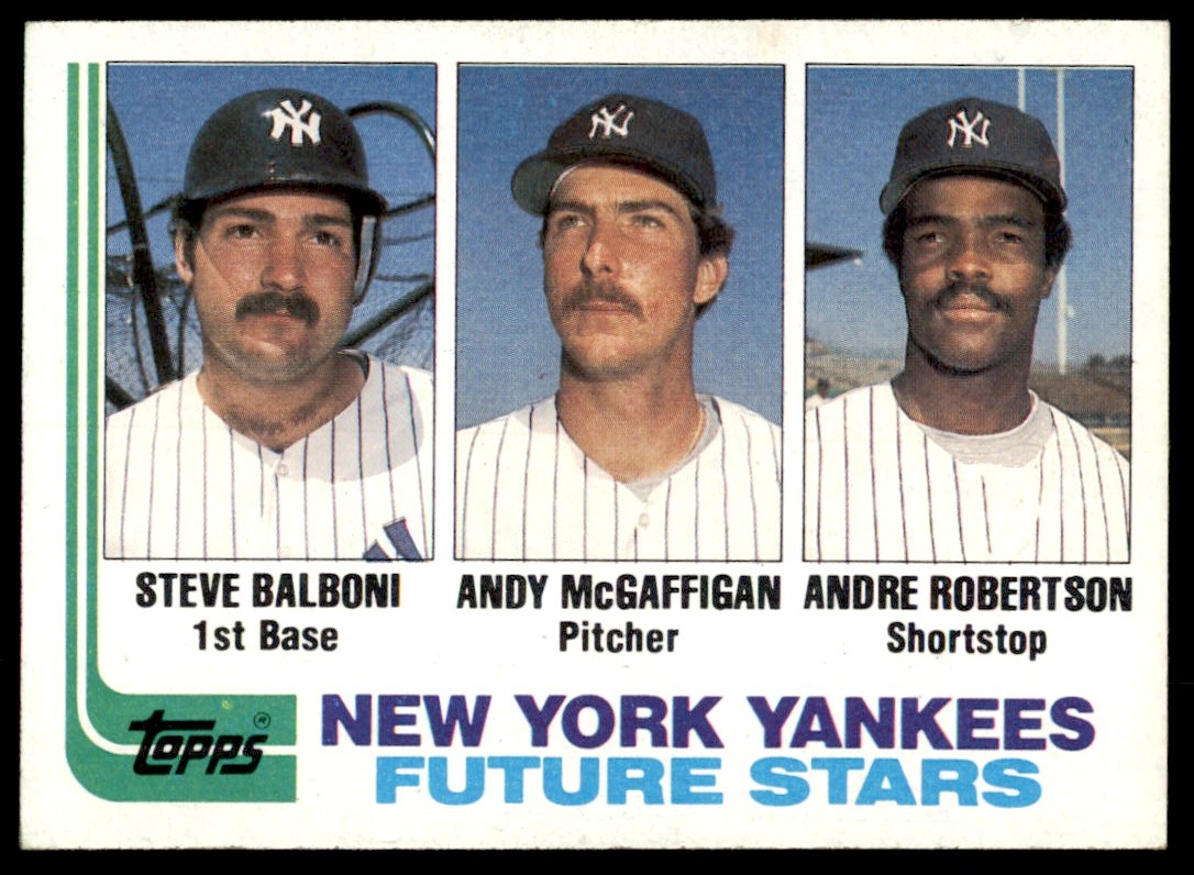 1982 Topps Yankees Future Stars - Steve Balboni/Andy McGaffigan/Andre Robertson #83