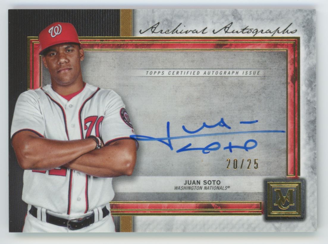 2019 Topps Certified Autograph Issued Juan Soto Signed Jersey