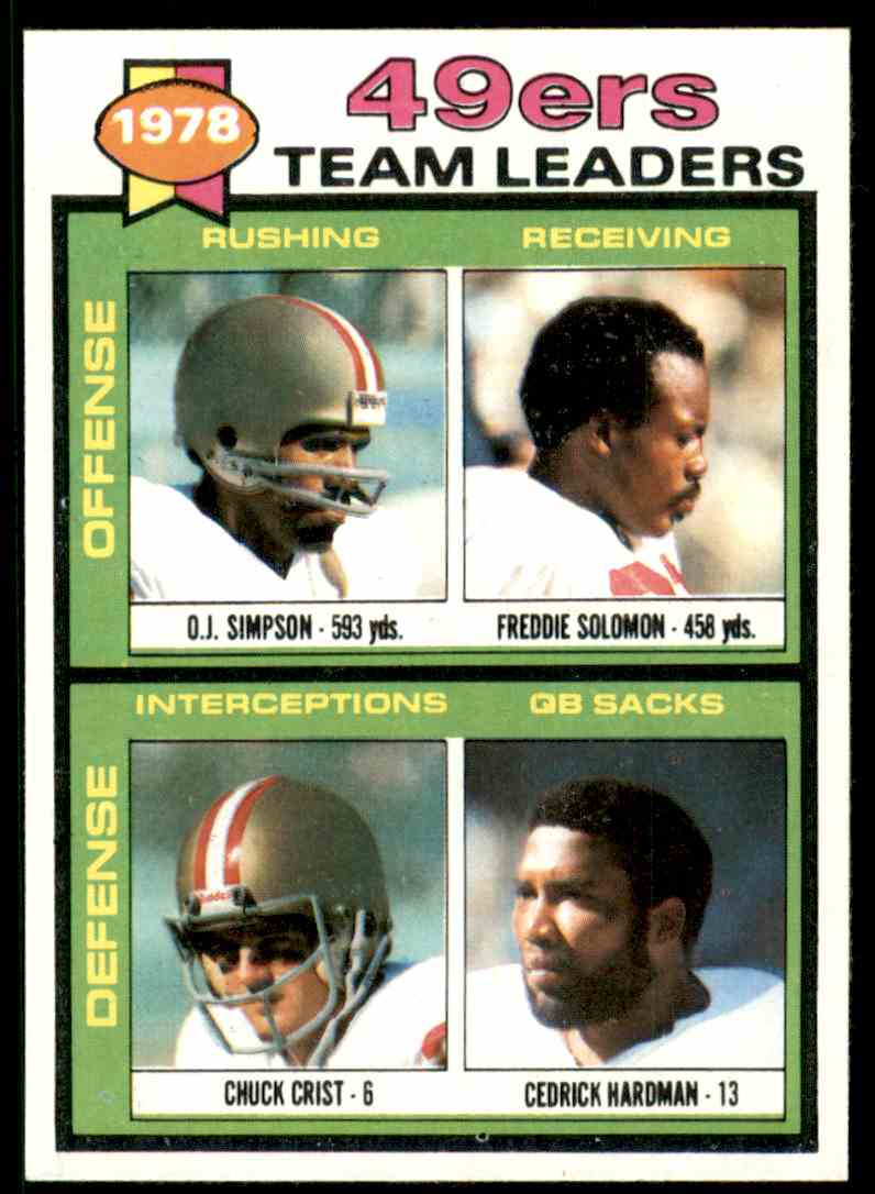 1979 Topps O J Simpson Freddie Solomon Chuck Crist Cedrick Hardman 38 On Kronozio