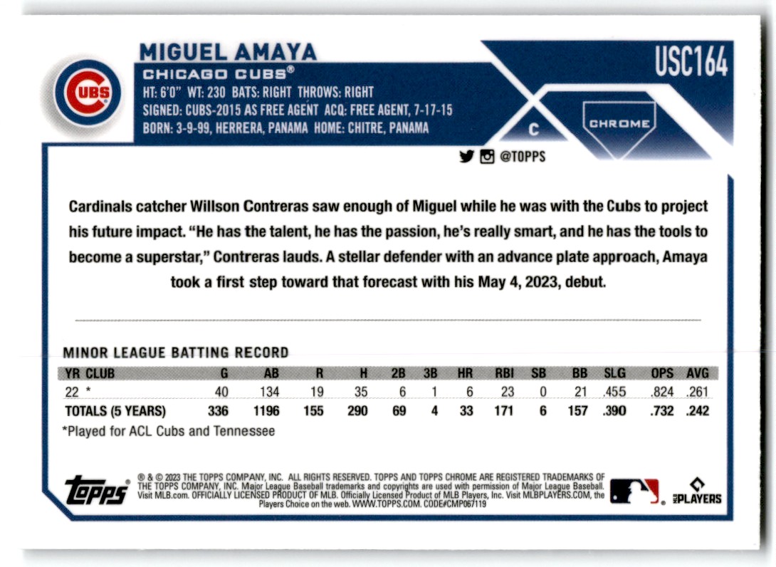 その他 Miguel Amaya Bowman chrome RC Auto /100 その他 Miguel Amaya Bowman chrome RC Auto /100 2020 BOWMAN