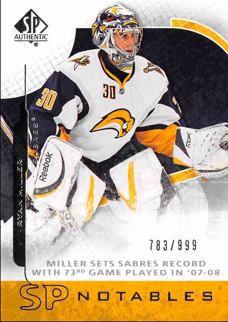 2008-09 SP Authentic Ryan Miller #147