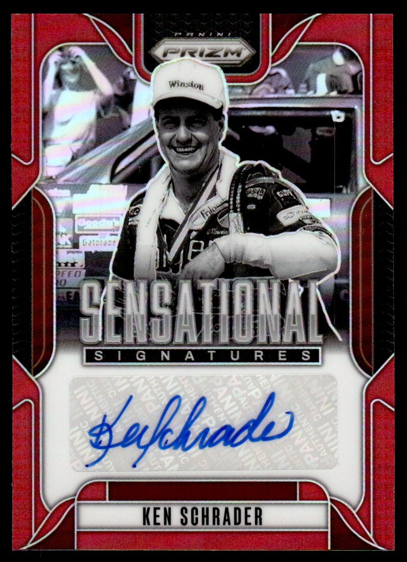 2025 Prizm Nascar Sensational Sigs Red Ken Schrader Auto 94/99 #SS