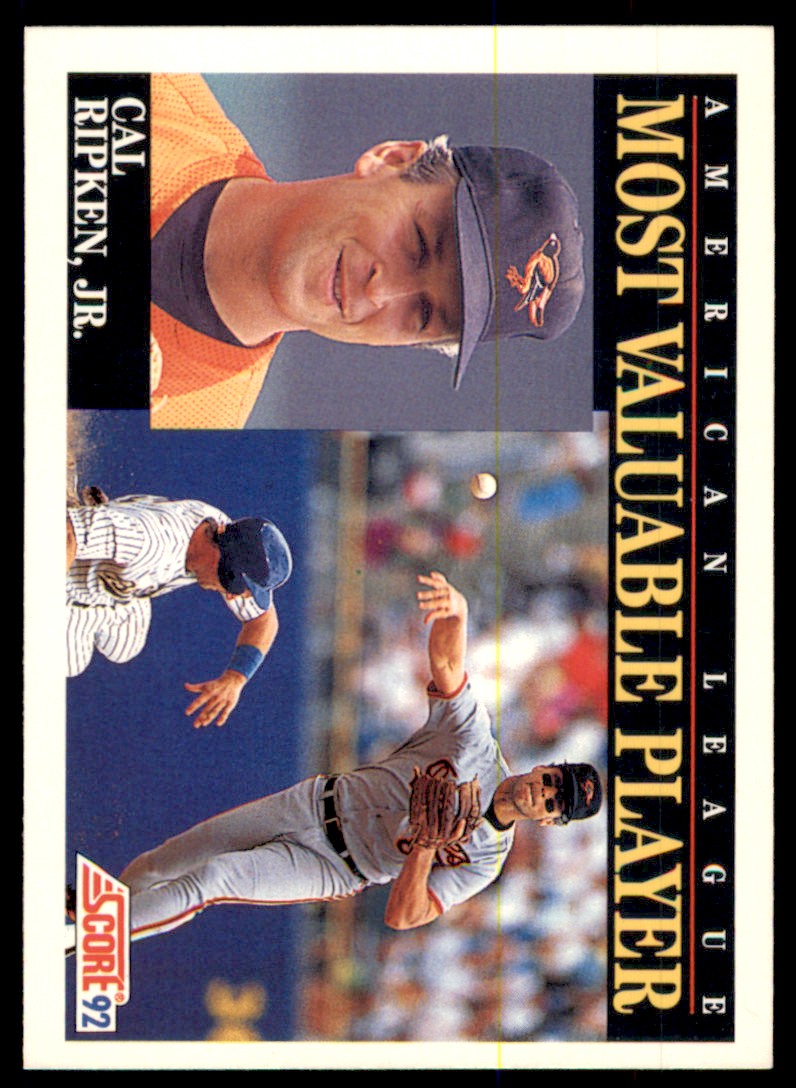 1992 Score Cal Ripken JR Most Valuable Player #788 | eBay