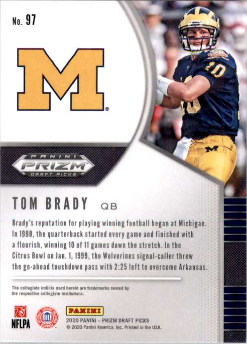 2020 Panini Prizm Draft Picks Tom Brady #97 126206 | eBay