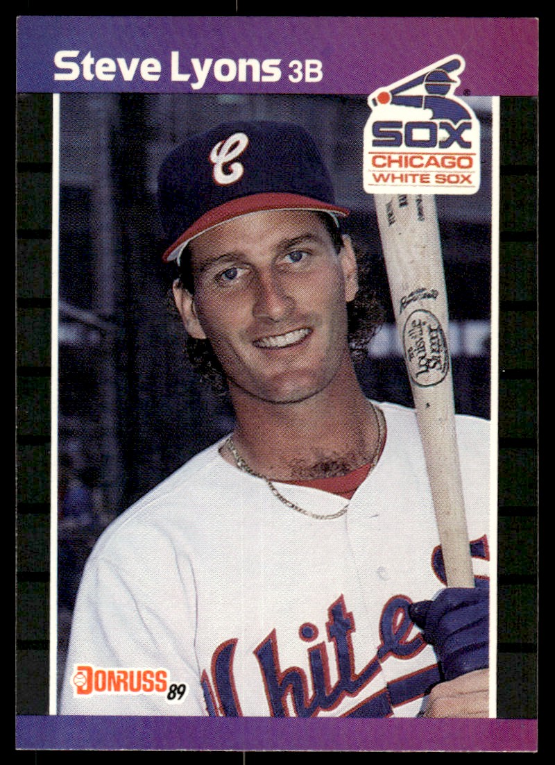 1989 Donruss Baseball Card Steve Lyons Chicago White Sox