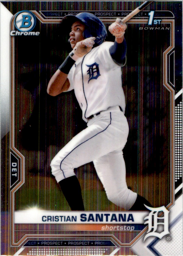 2021 Bowman Chrome Prospects Cristian Santana #BCP-186 card front image