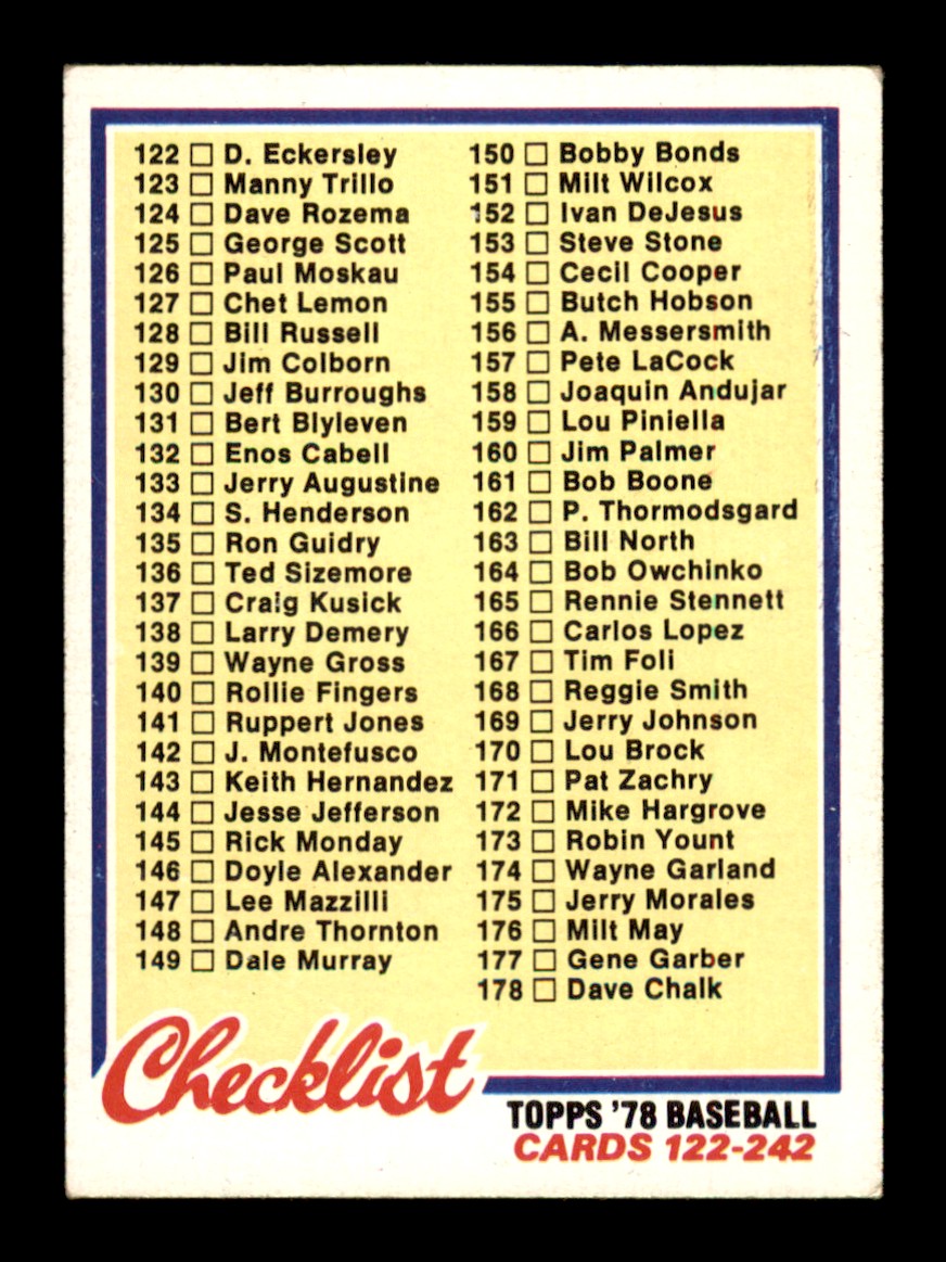 Topps Baseball #1-250 1978 - TÚ ELIGES - Completa tu conjunto - Imagen 366 de 499