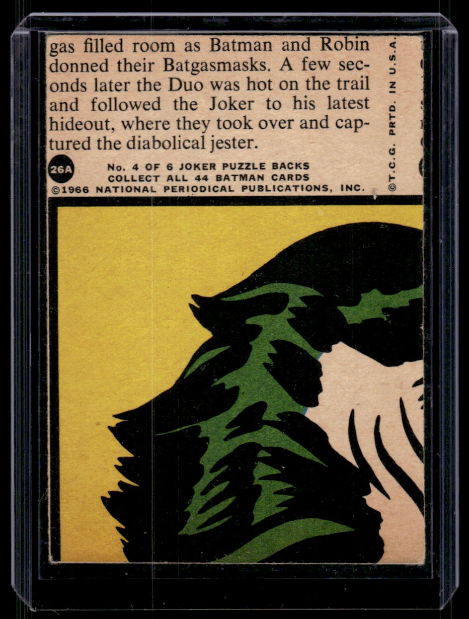 1966 Topps Batman Red Bat The Joker's Last Laugh #26A card back image
