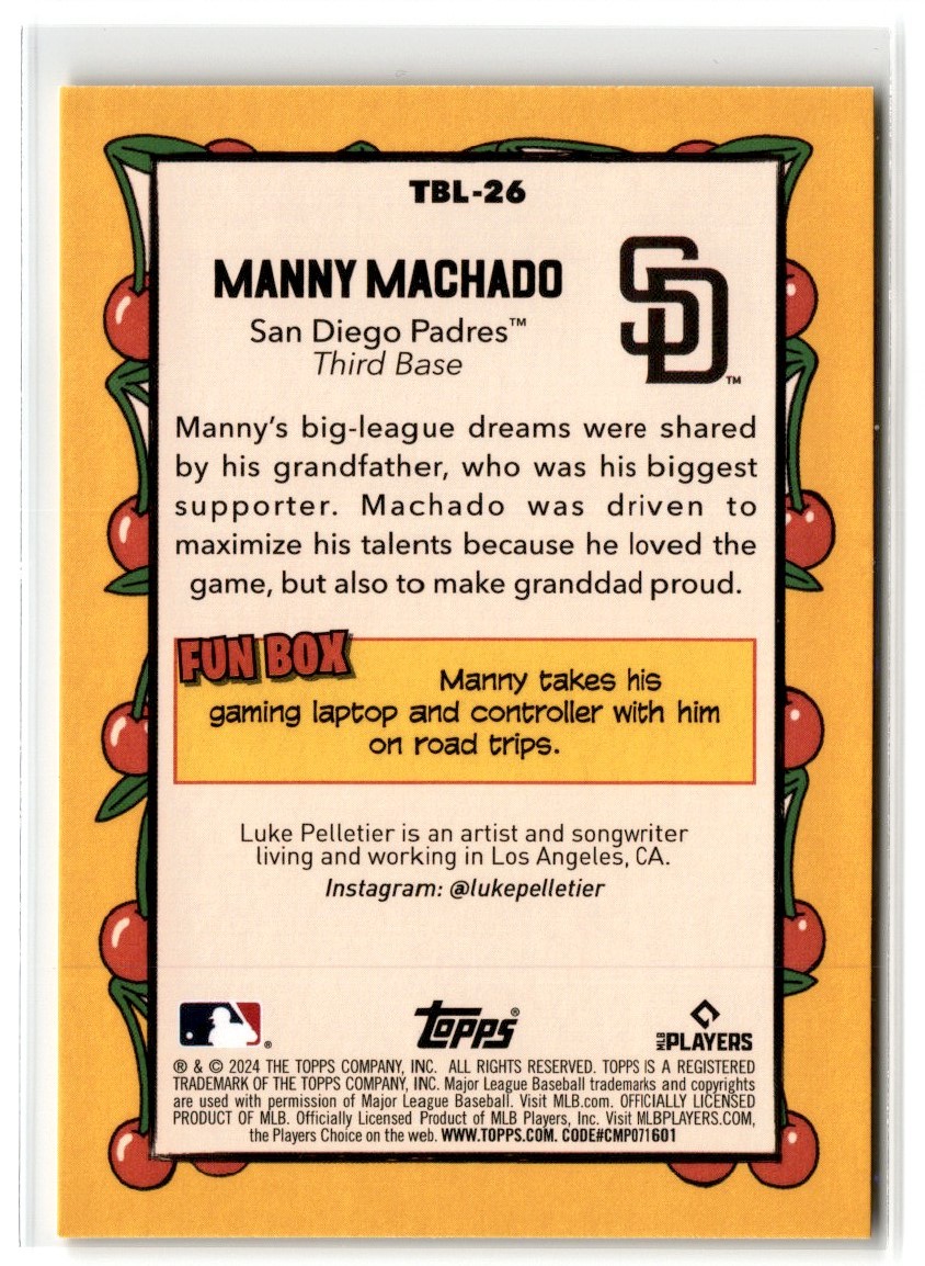 2024 TOPPS BIG LEAGUE CHERRY MANNY MACHADO #TBL-26 | eBay