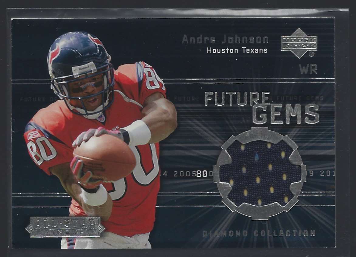 2004 UD Diamond All-Star Future Gems Jersey Andre Johnson SP #FGAJ card front image