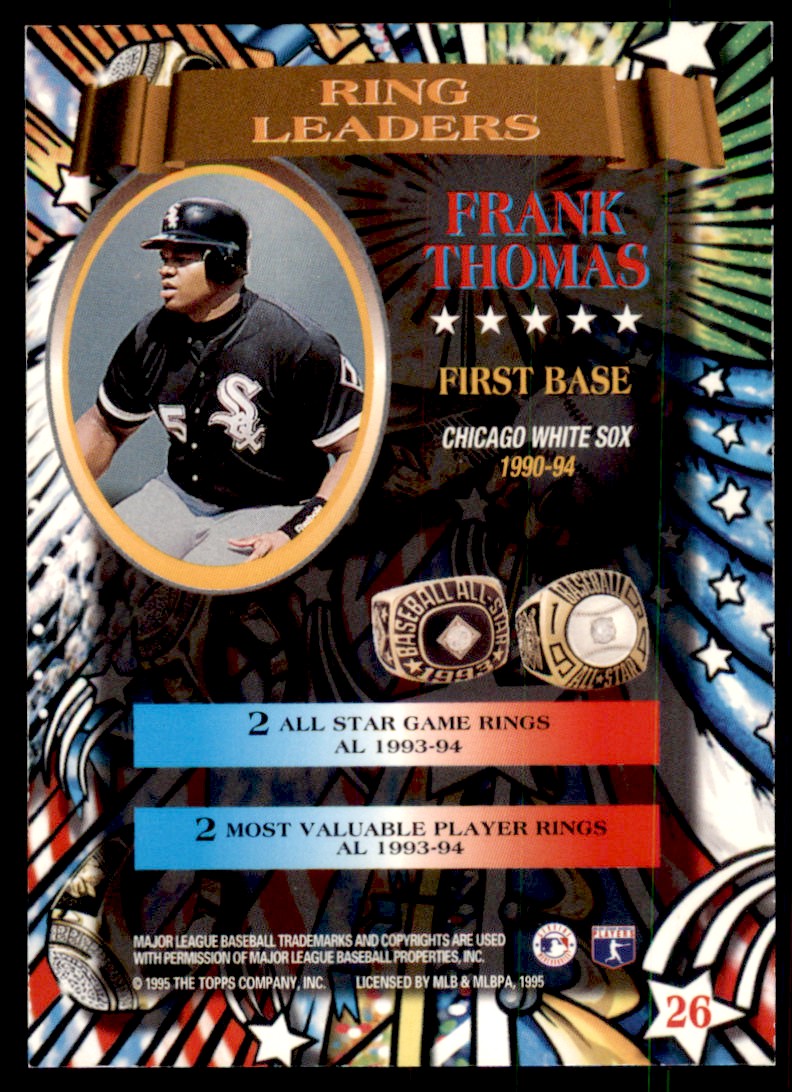 タレントカード RT-174395 1995 Topps Frank Thomas Ring Leader #26 | eBay