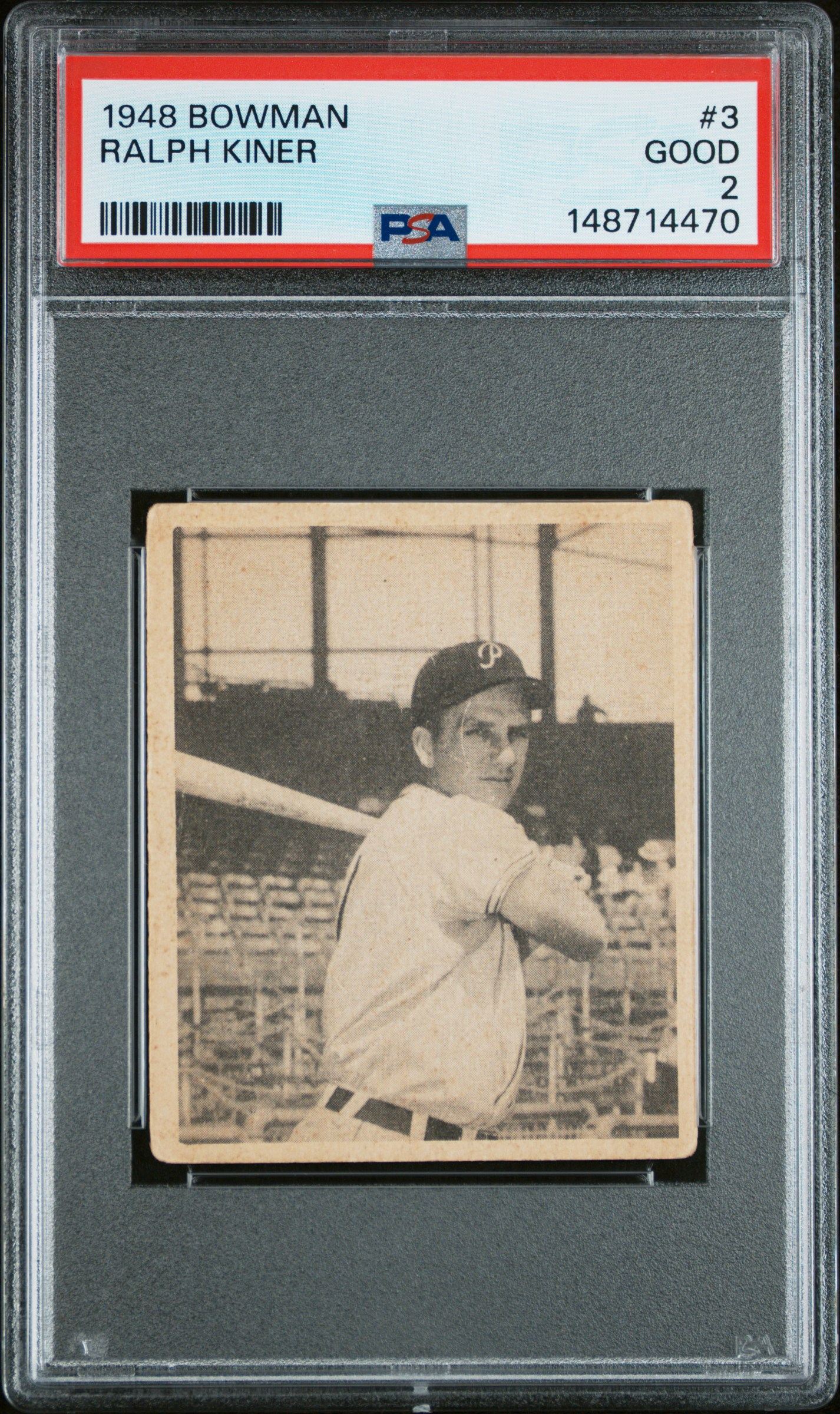 Ralph Kiner 1948 Bowman PSA 2 #3 Pittsburgh Pirates