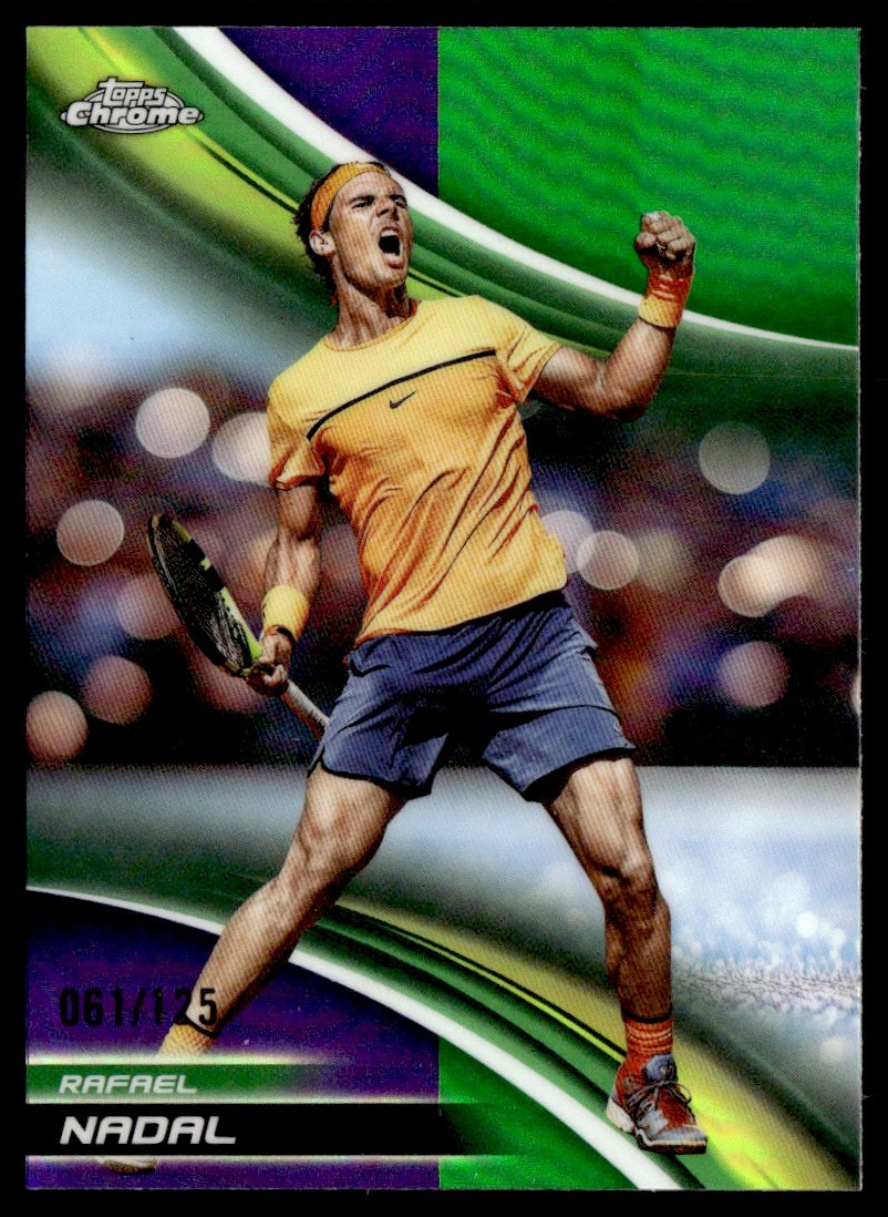 The World of Rafael Nadal 書籍 非売品 超レア 2025 Topps Chrome Purple Green Refractor Rafael Nadal 061/125 #281