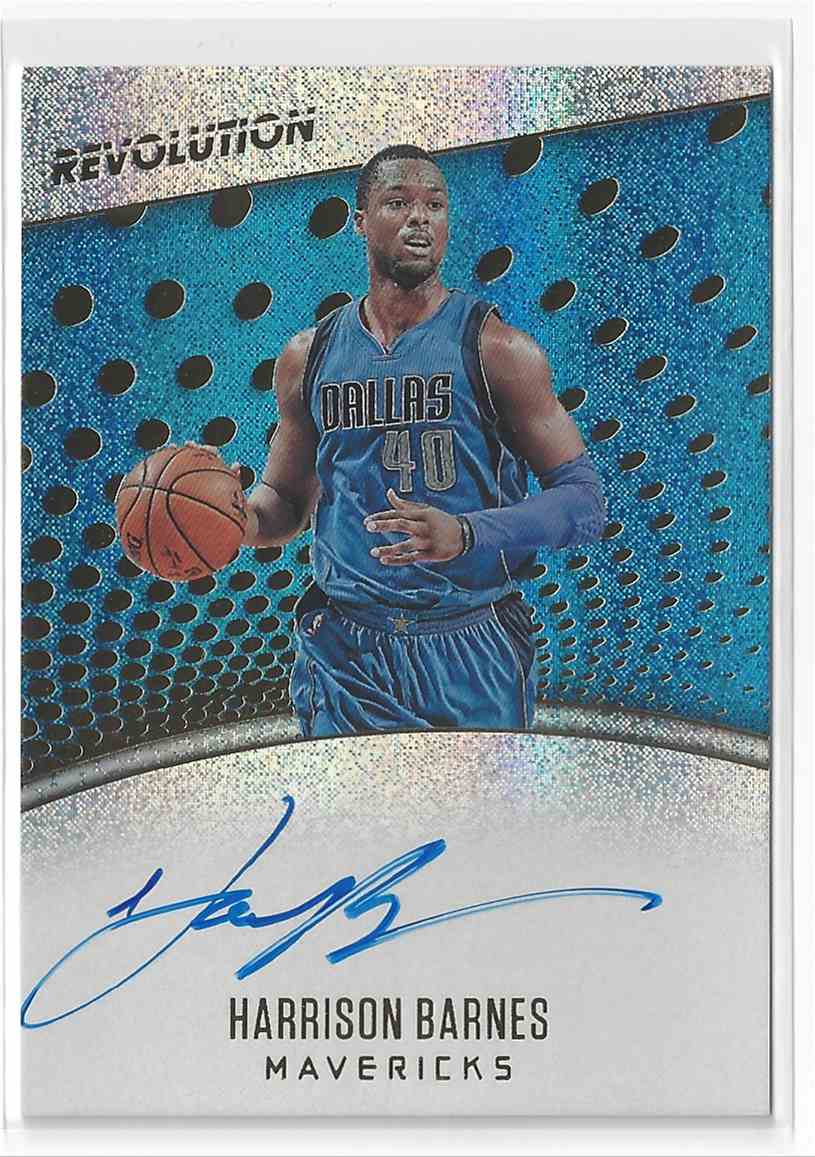 2017 18 Revolution Auto Autograph Harrison Barnes Mavericks On Kronozio