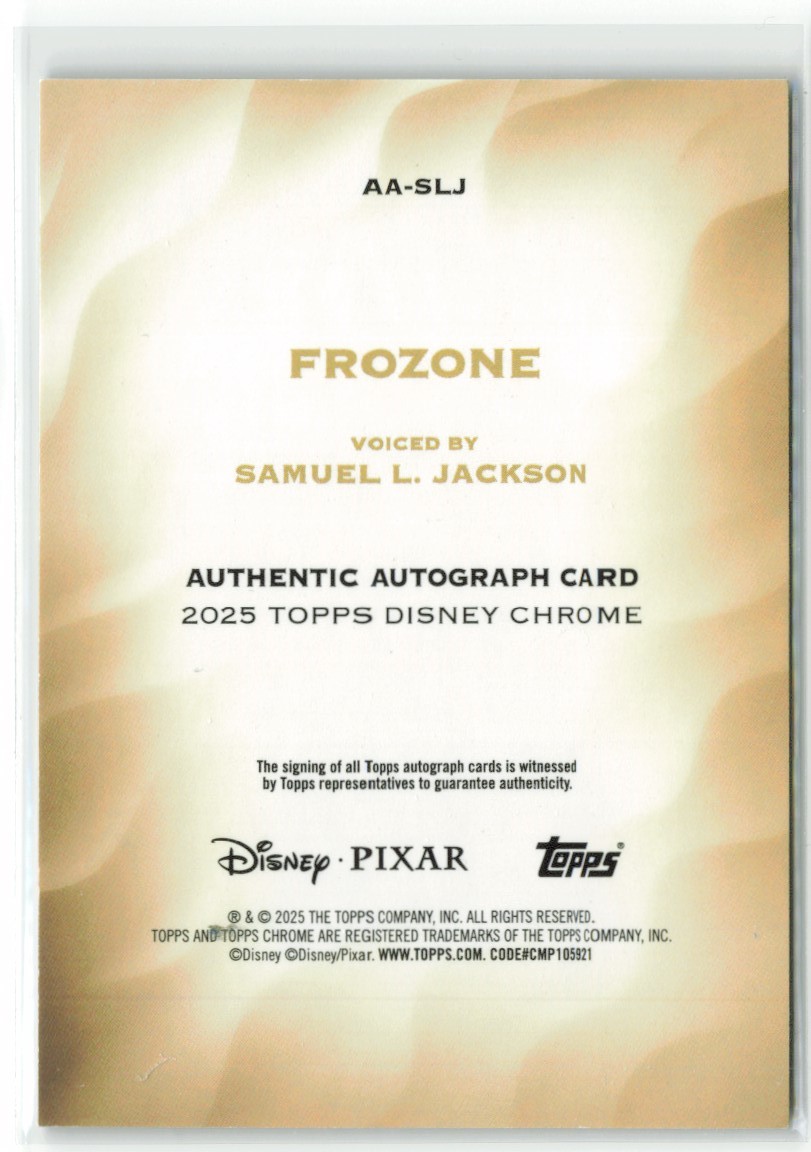 2025 Topps Chrome Disney Samuel L Jackson as Frozone #AA-SLJ Black