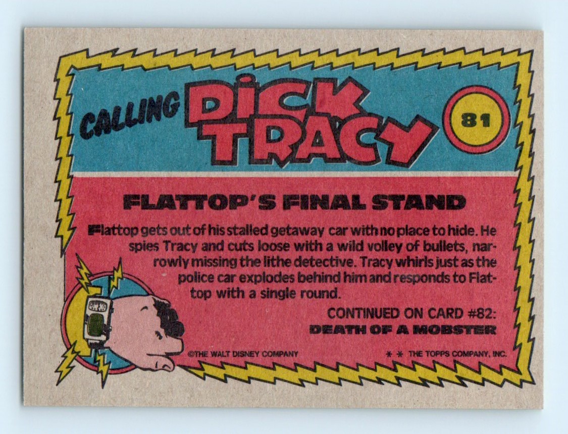 1990 Topps Dick Tracy Trading Card #81 card back image