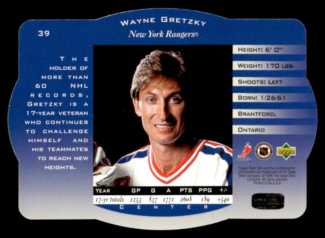 WAYNE GRETZKY 1996-97 SPX #39 | eBay