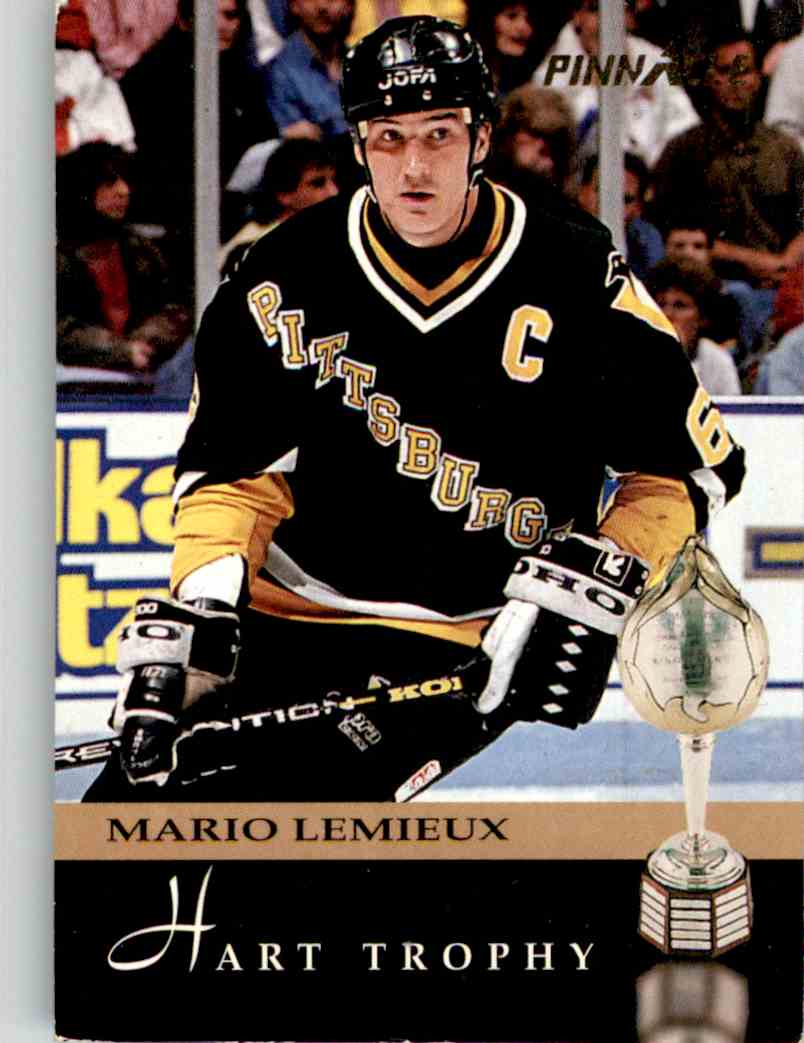 rare mario lemieux cards 1993-94 Pinnacle Mario Lemieux #221 on Kronozio