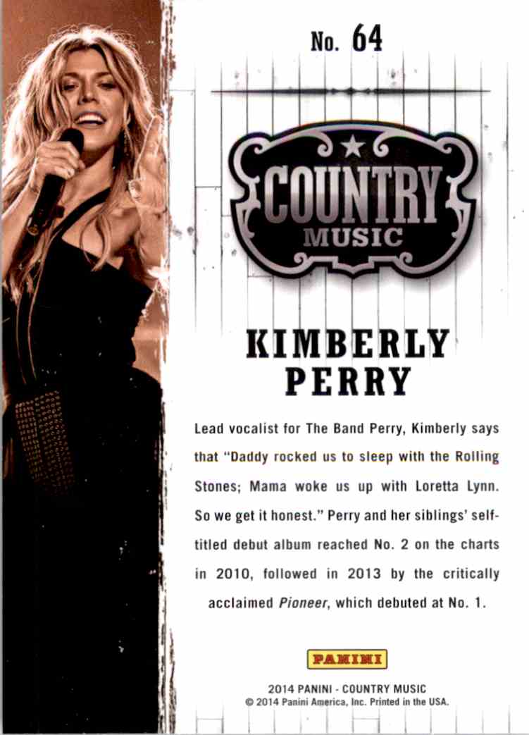 2015 Country Music Green Kimberly Perry #64 card back image