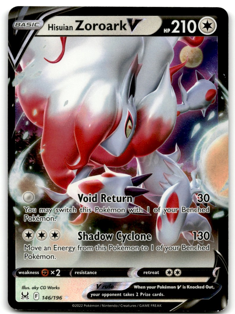2022 Sword & Shield Lost Origin Pokemon Card TCG Hisuian Zoroark V