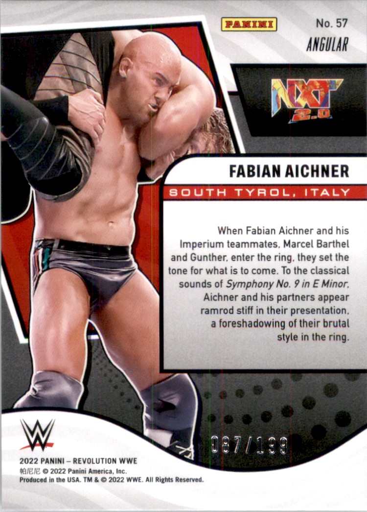 2022 Revolution WWE Angular Fabian Aichner #57 card back image