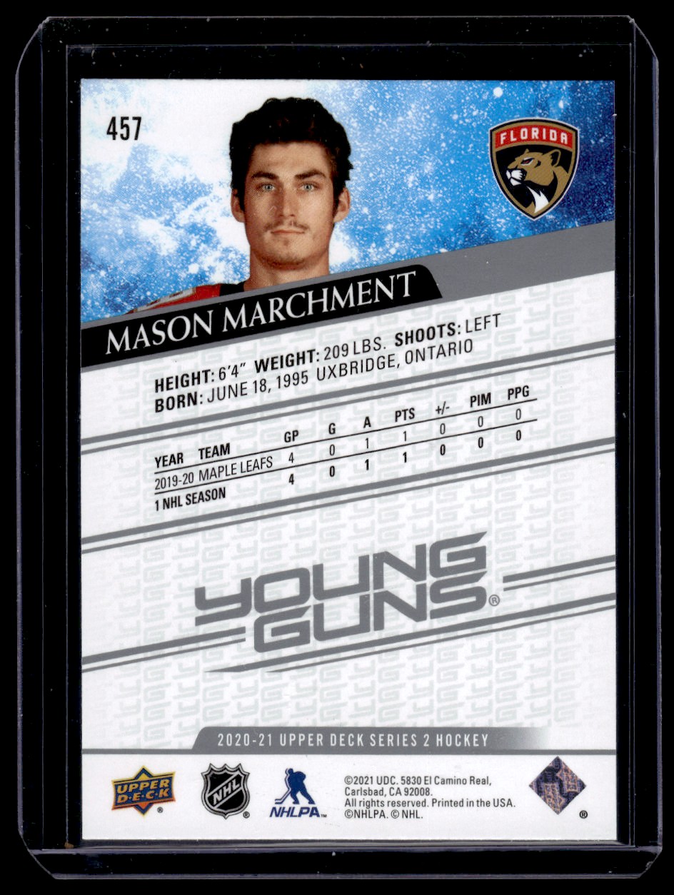 2020-21 Upper Deck Mason Marchment #457 card back image