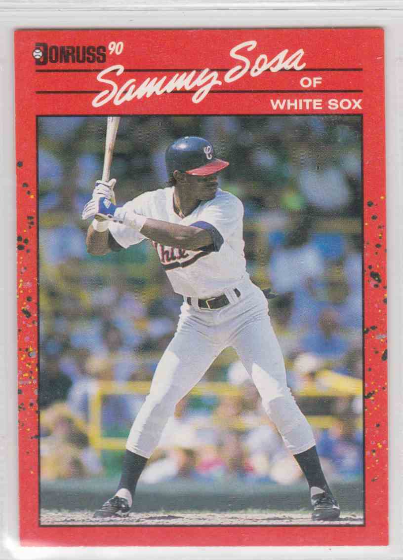 Sammy Sosa 1990 Donruss Rookie Baseball Card #489