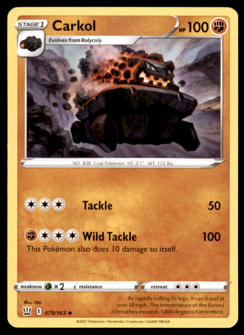 carkol pokemon card TCG Rare Shining Fates Shiny Vault Holo SV068/SV12  Pfaltzcraftsmore [2F] Heat Stomp (60) Weakness / Resistance / Retreat Cost Carkol (Energy Symbol Pattern) 119